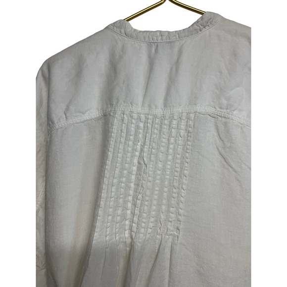OSKA linen top white button up with shell buttons size 2XL - Picture 2 of 7
